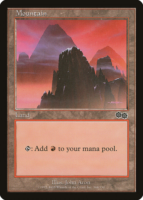 Mountain (344) [Urza's Saga] | Gear Gaming Bentonville