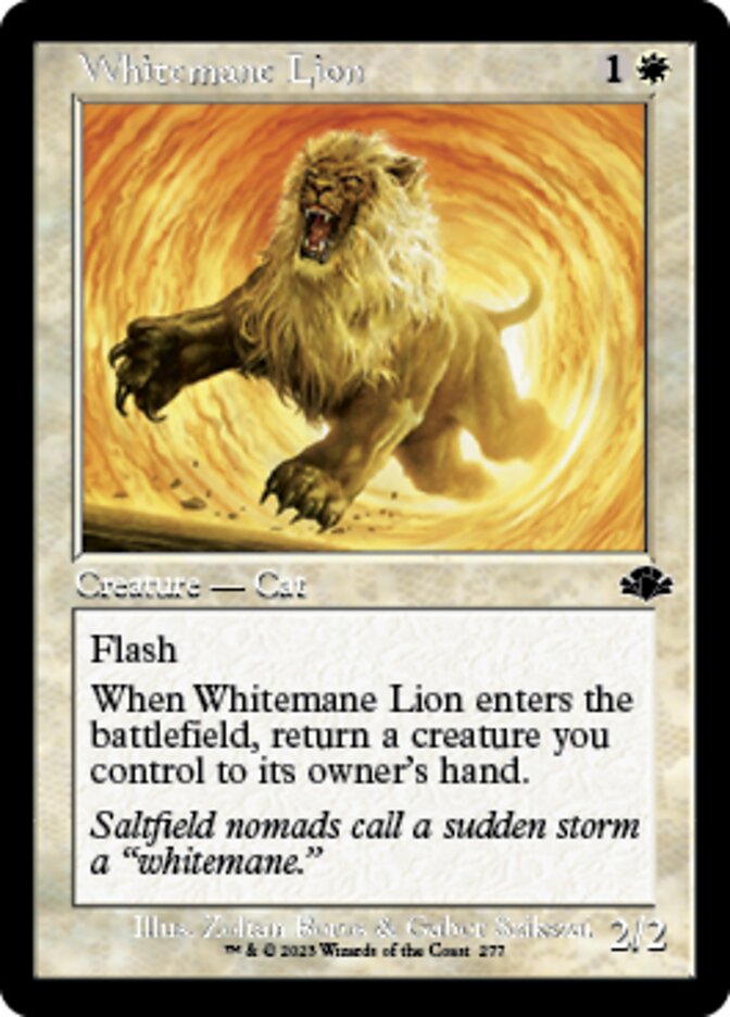 Whitemane Lion (Retro) [Dominaria Remastered] | Gear Gaming Bentonville