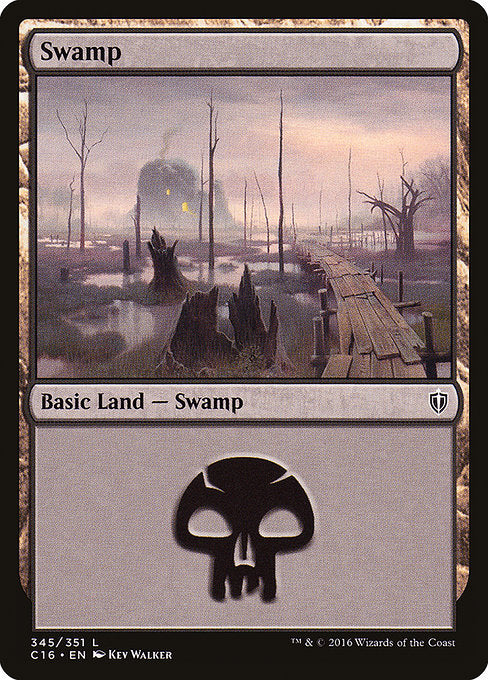 Swamp (345) [Commander 2016] | Gear Gaming Bentonville