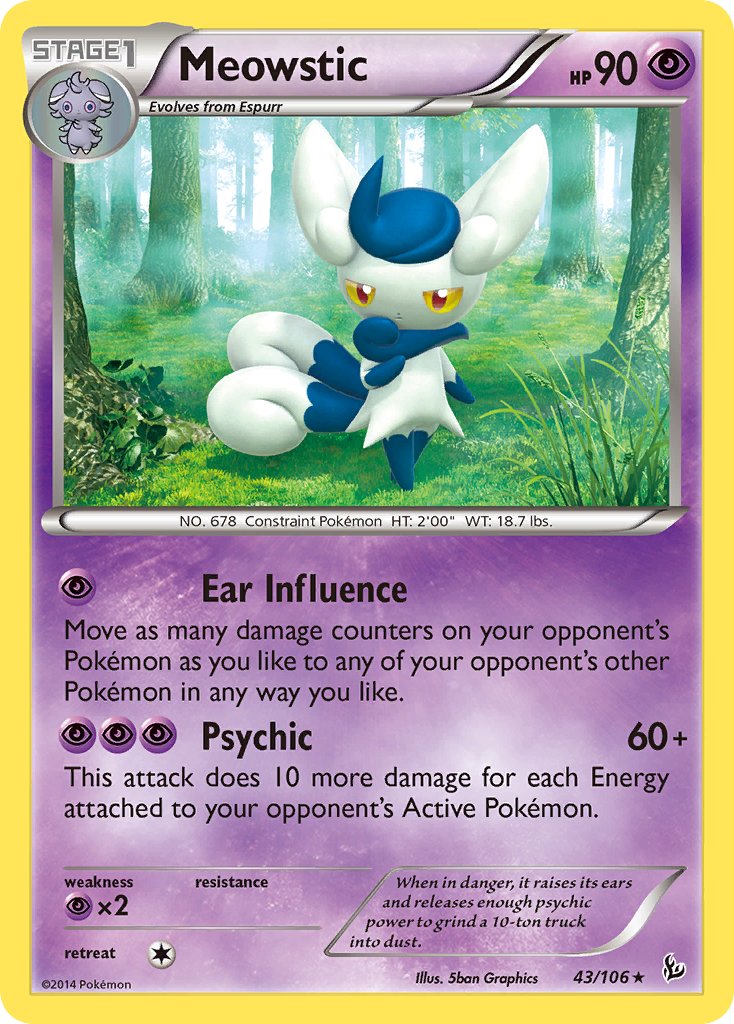 Meowstic (43/106) (Theme Deck Exclusive) [XY: Flashfire] | Gear Gaming Bentonville