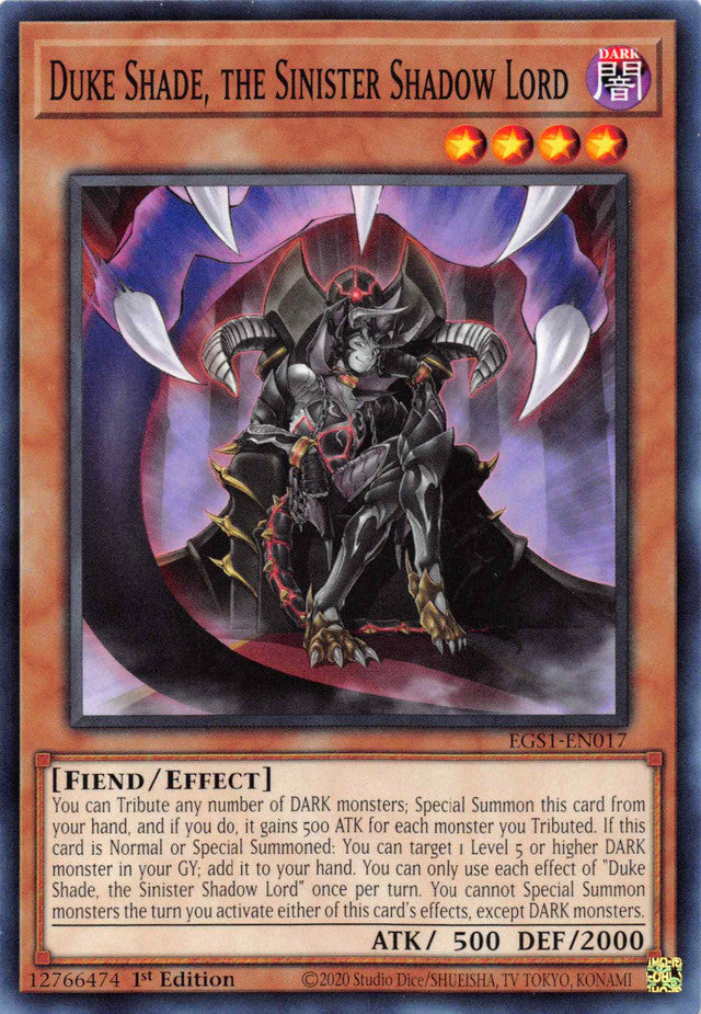 Duke Shade, the Sinister Shadow Lord [EGS1-EN017] Common | Gear Gaming Bentonville