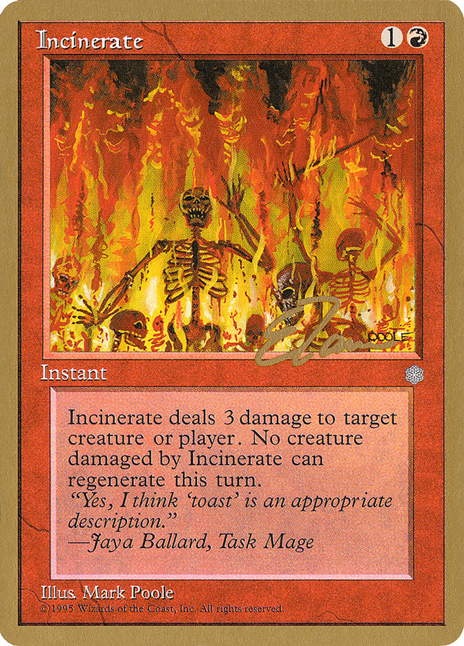 Incinerate (Eric Tam) [Pro Tour Collector Set] | Gear Gaming Bentonville