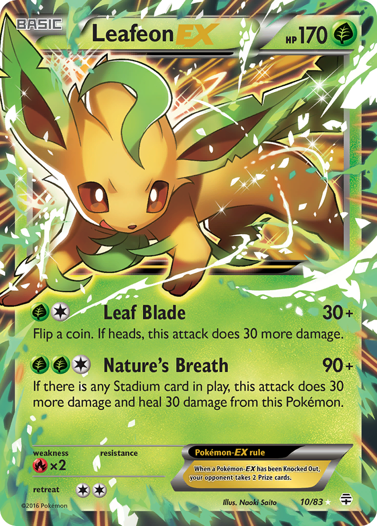 Leafeon EX (10/83) [XY: Generations] | Gear Gaming Bentonville