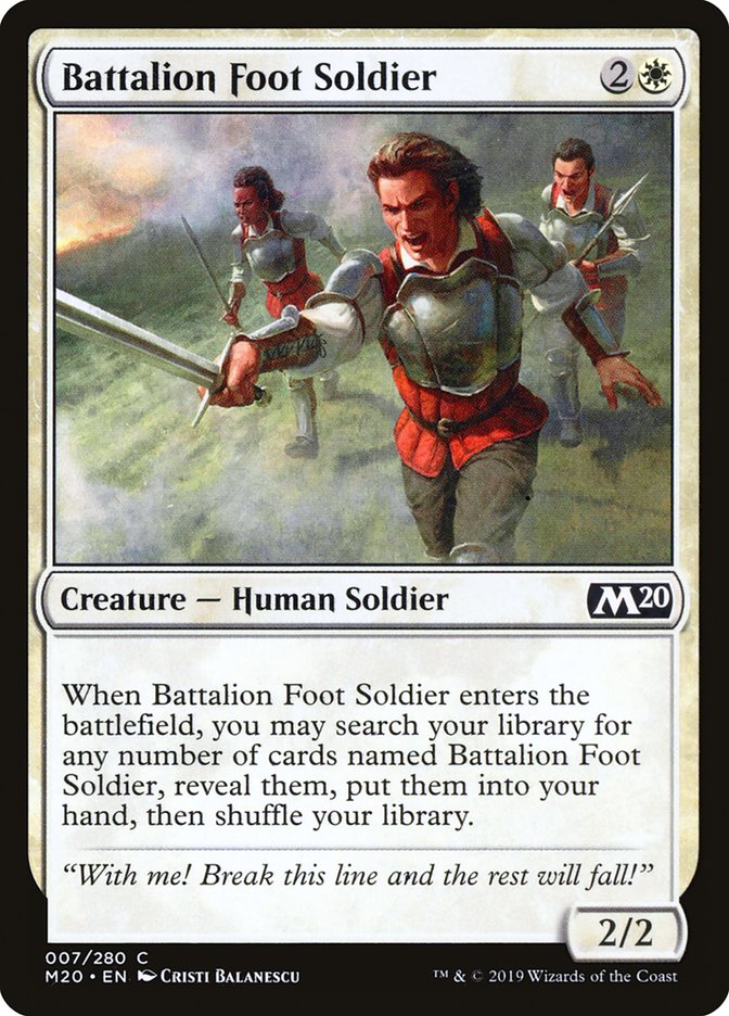 Battalion Foot Soldier [Core Set 2020] | Gear Gaming Bentonville