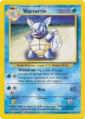 Wartortle (42/102) [Base Set Unlimited] | Gear Gaming Bentonville