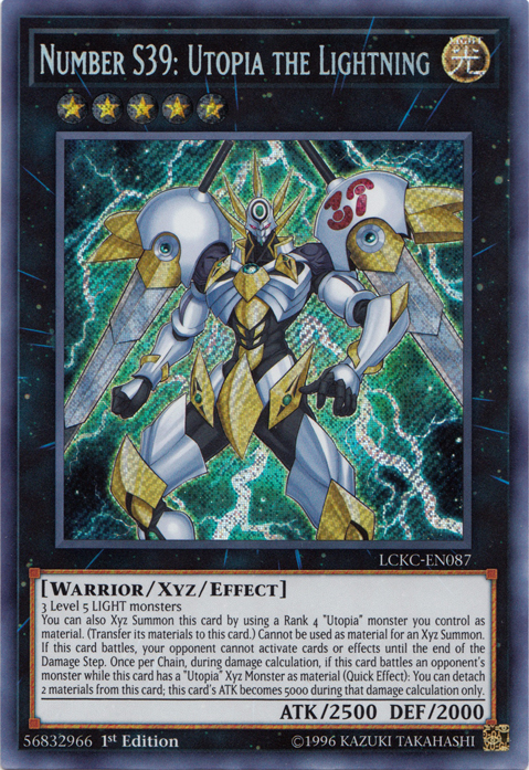 Number S39: Utopia the Lightning [LCKC-EN087] Secret Rare | Gear Gaming Bentonville