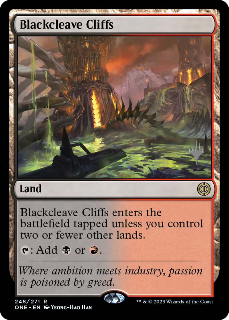 Blackcleave Cliffs (Promo Pack) [Phyrexia: All Will Be One Promos] | Gear Gaming Bentonville