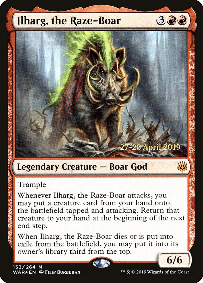 Ilharg, the Raze-Boar  [War of the Spark Prerelease Promos] | Gear Gaming Bentonville