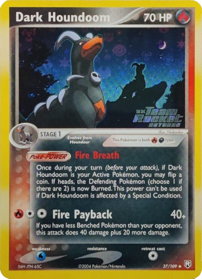 Dark Houndoom (37/109) (Stamped) [EX: Team Rocket Returns] | Gear Gaming Bentonville