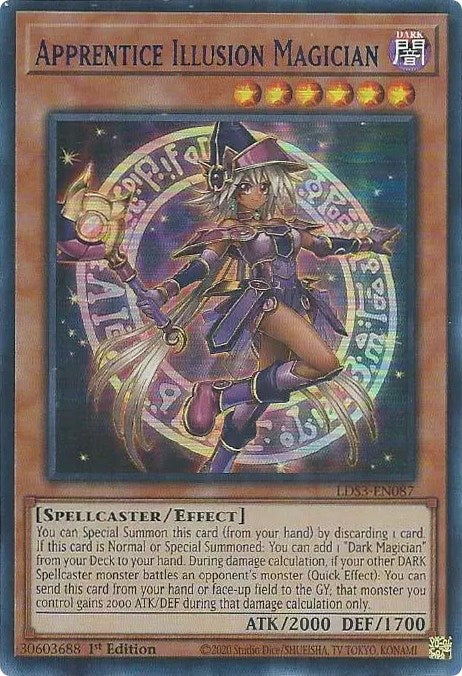 Apprentice Illusion Magician (Blue) [LDS3-EN087] Ultra Rare | Gear Gaming Bentonville