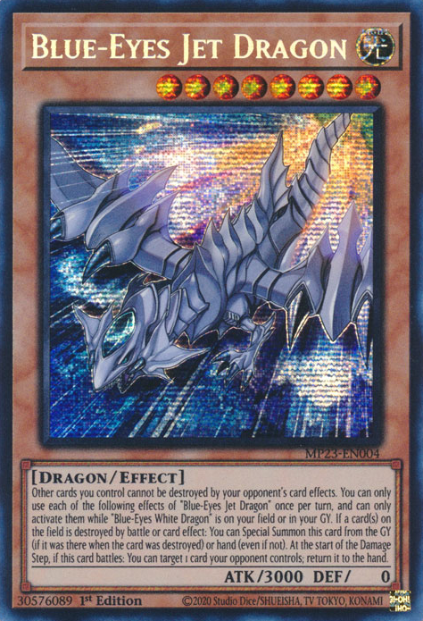 Blue-Eyes Jet Dragon [MP23-EN004] Prismatic Secret Rare | Gear Gaming Bentonville