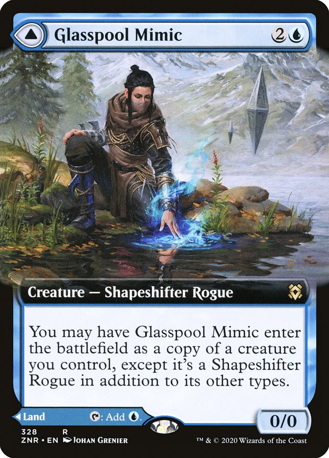 Glasspool Mimic // Glasspool Shore (Extended Art) [Zendikar Rising] | Gear Gaming Bentonville