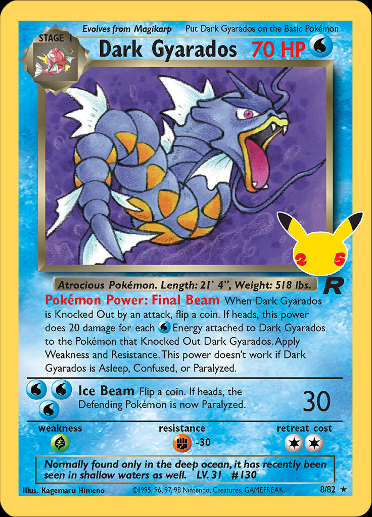 Dark Gyarados (8/82) [Celebrations: 25th Anniversary - Classic Collection] | Gear Gaming Bentonville