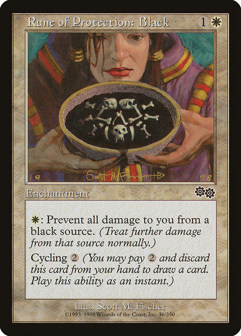 Rune of Protection: Black [Urza's Saga] | Gear Gaming Bentonville