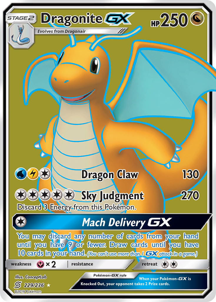 Dragonite GX (229/236) [Sun & Moon: Unified Minds] | Gear Gaming Bentonville