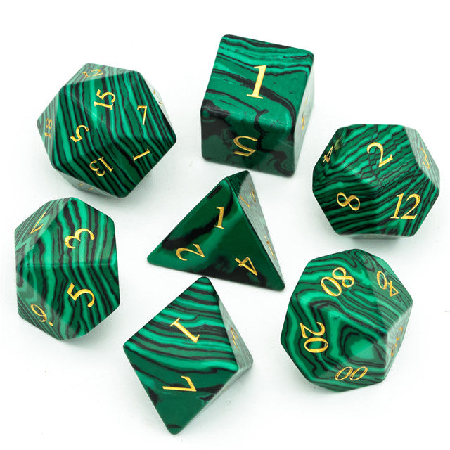 Malachite Gemstone Dice Set | Gear Gaming Bentonville