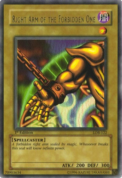 Right Arm of the Forbidden One [LOB-122] Ultra Rare | Gear Gaming Bentonville