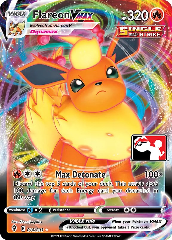 Flareon VMAX (018/203) [Prize Pack Series One] | Gear Gaming Bentonville