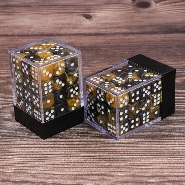 (Gold+Black) 12mm D6 block of 36 dice | Gear Gaming Bentonville