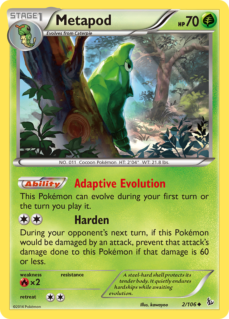 Metapod (2/106) [XY: Flashfire] | Gear Gaming Bentonville