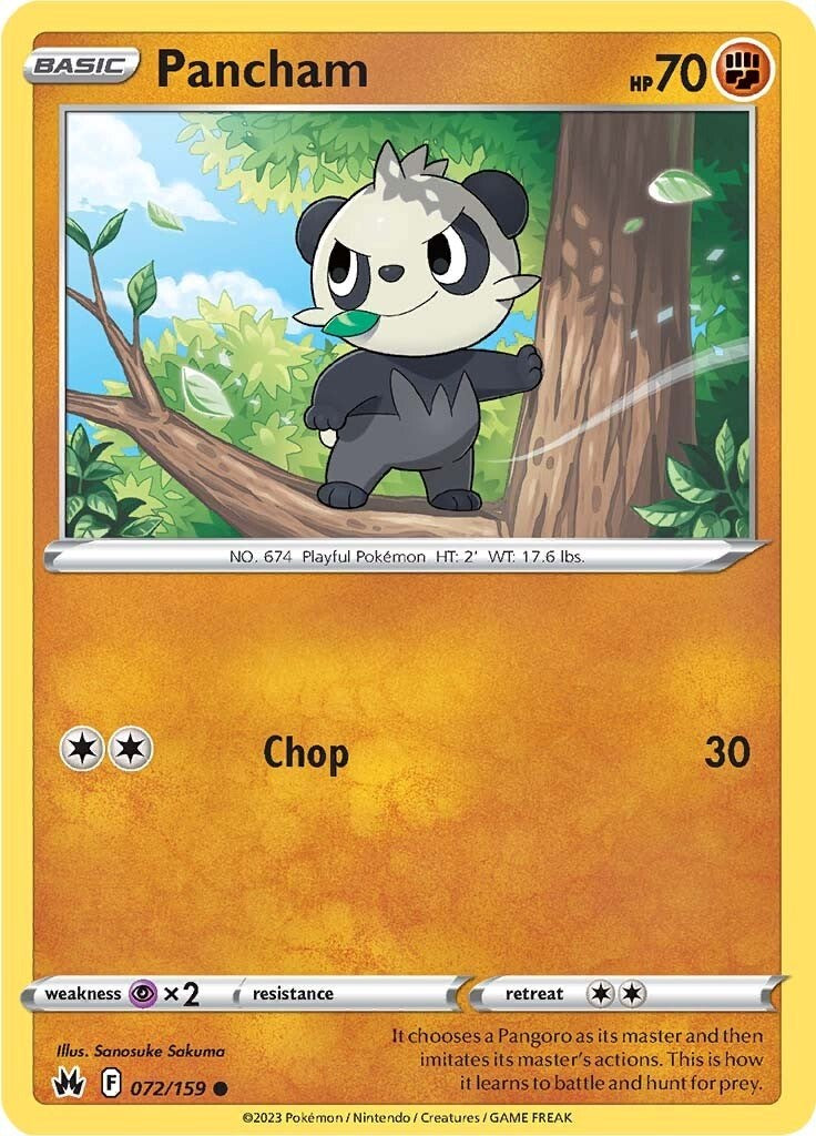 Pancham (072/159) [Sword & Shield: Crown Zenith] | Gear Gaming Bentonville