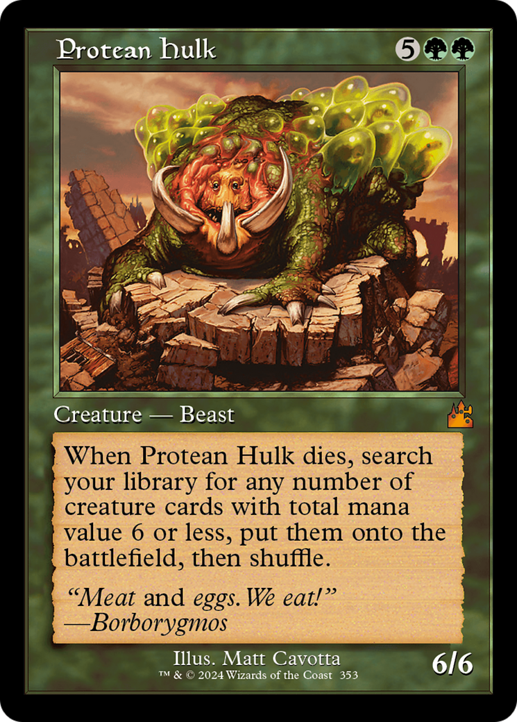 Protean Hulk (Retro Frame) [Ravnica Remastered] | Gear Gaming Bentonville