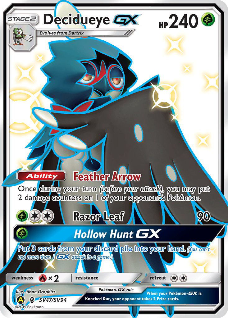 Decidueye GX (SV47/SV94) [Sun & Moon: Hidden Fates - Shiny Vault] | Gear Gaming Bentonville