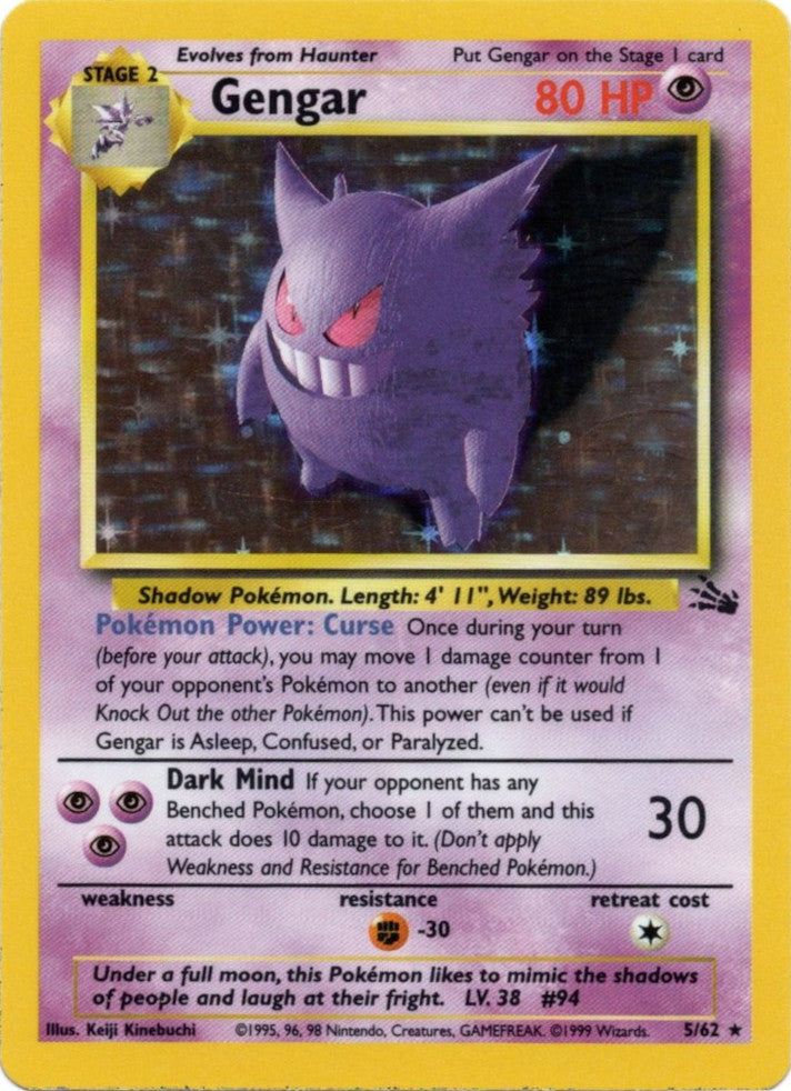 Gengar (5/62) [Fossil Unlimited] | Gear Gaming Bentonville