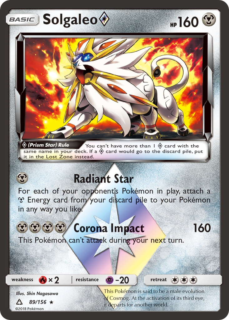Solgaleo (89/156) (Prism Star) [Sun & Moon: Ultra Prism] | Gear Gaming Bentonville