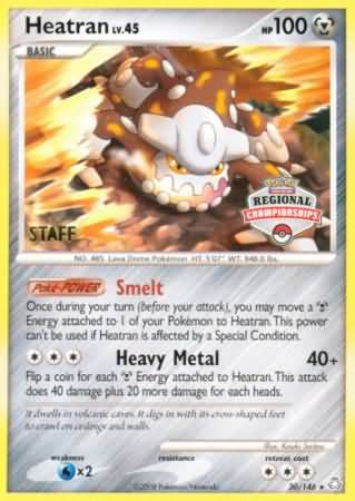 Heatran (30/146) (Regional Championships Staff) [Diamond & Pearl: Legends Awakened] | Gear Gaming Bentonville