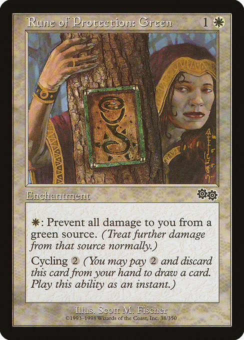 Rune of Protection: Green [Urza's Saga] | Gear Gaming Bentonville