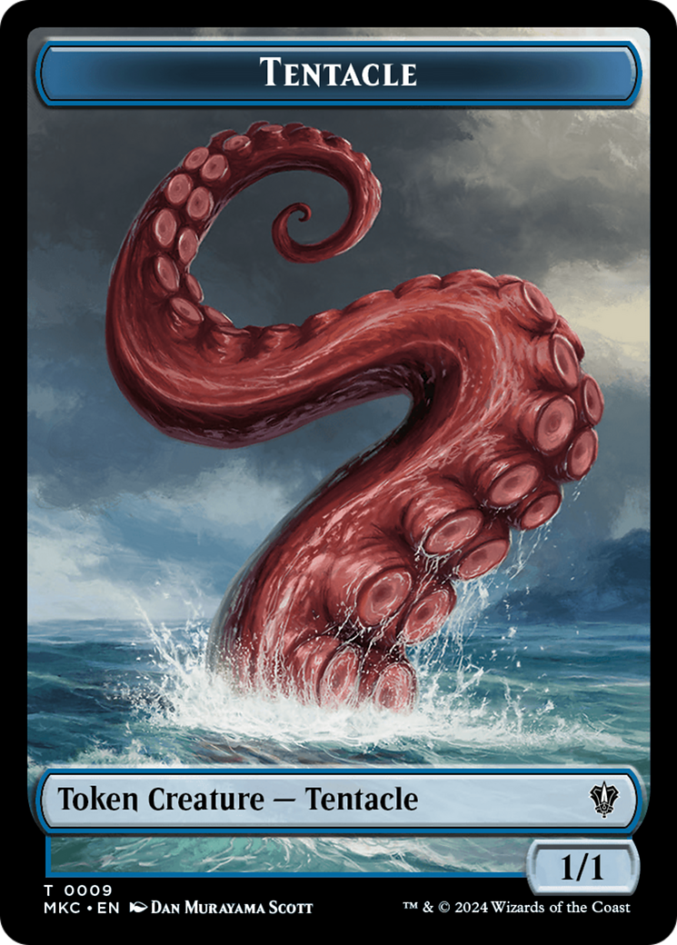 Tentacle // Koma's Coil Double-Sided Token [Murders at Karlov Manor Commander Tokens] | Gear Gaming Bentonville