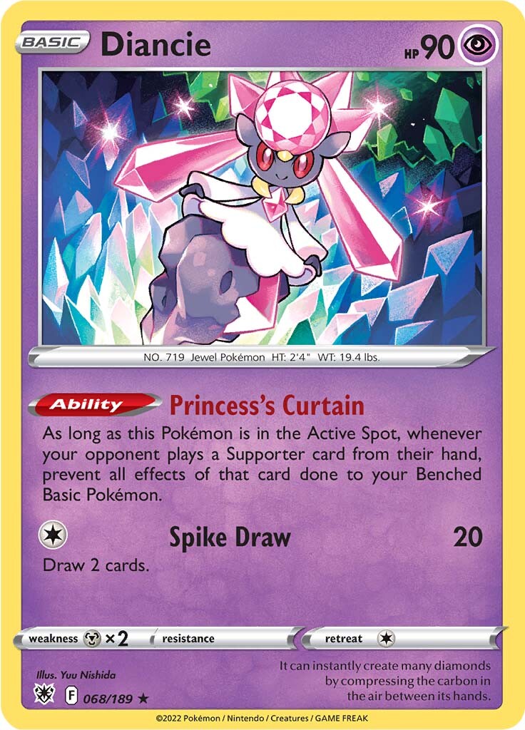 Diancie (068/189) [Sword & Shield: Astral Radiance] | Gear Gaming Bentonville