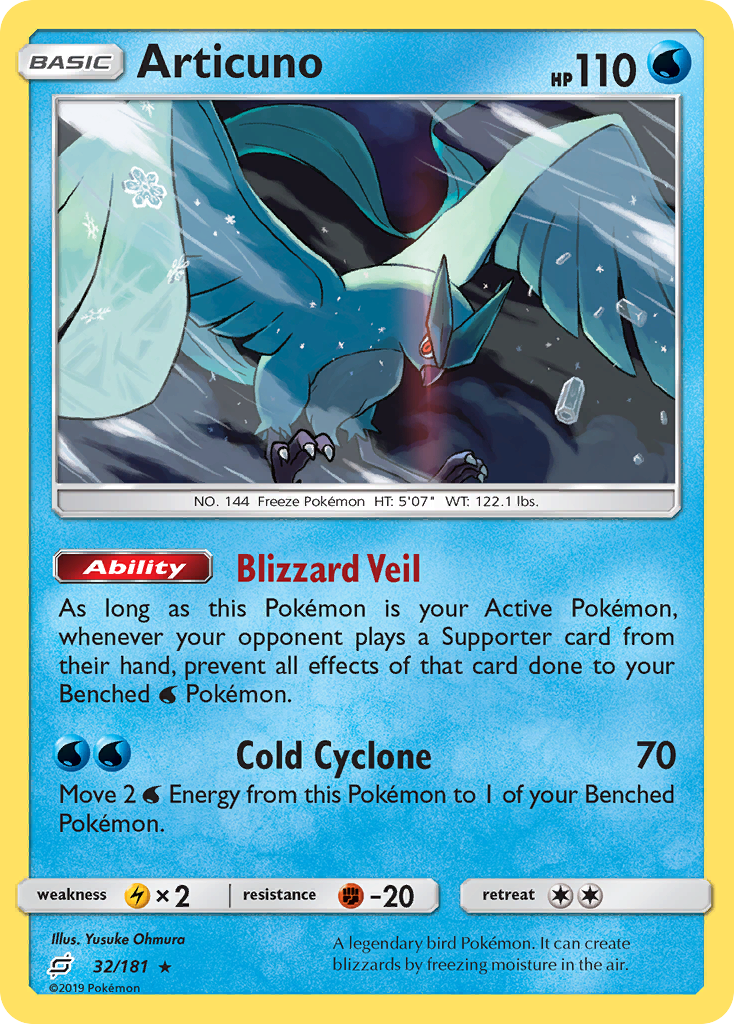 Articuno (32/181) [Sun & Moon: Team Up] | Gear Gaming Bentonville