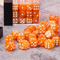 Orange Pearl 12mm D6 block of 36 dice | Gear Gaming Bentonville