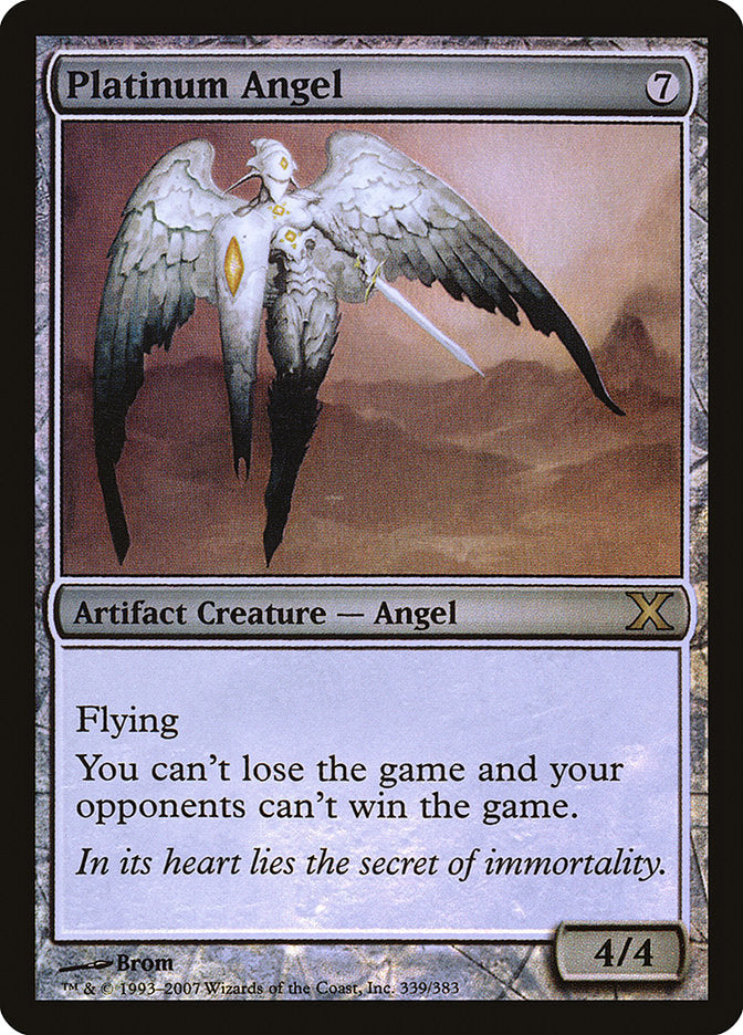 Platinum Angel (Premium Foil) [Tenth Edition] | Gear Gaming Bentonville