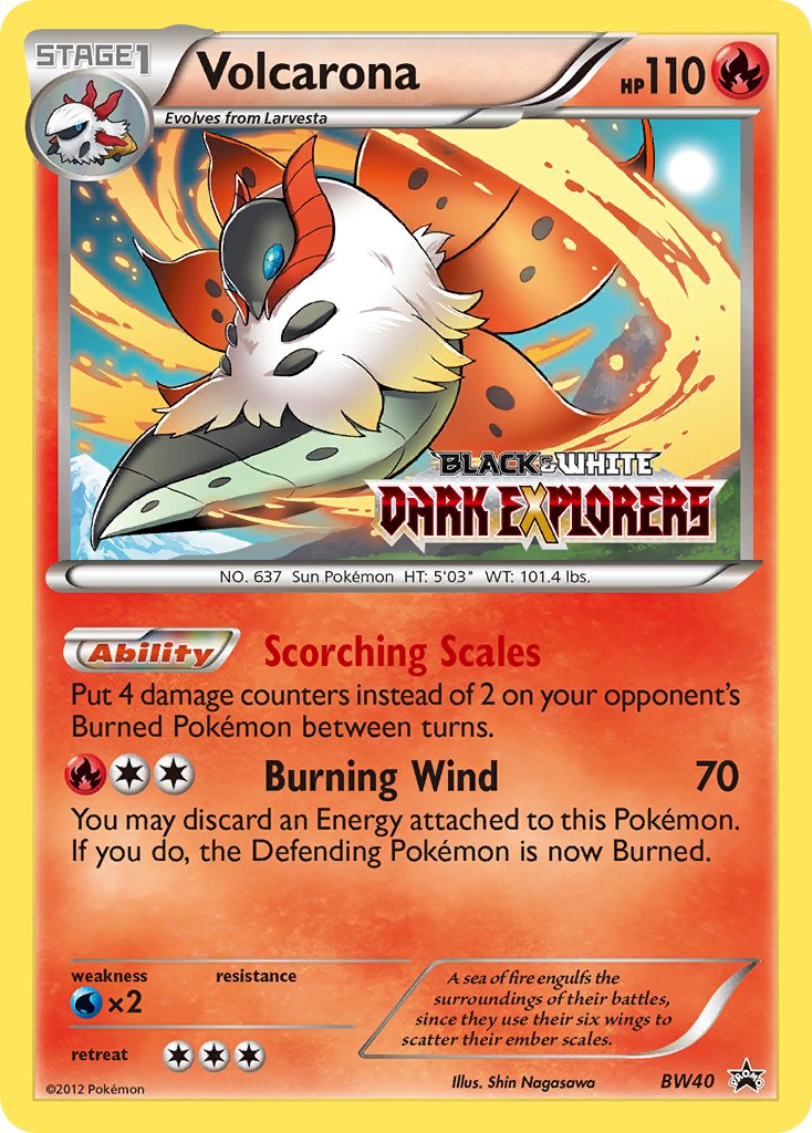 Volcarona (BW40) (Staff Prerelease Promo) [Black & White: Black Star Promos] | Gear Gaming Bentonville