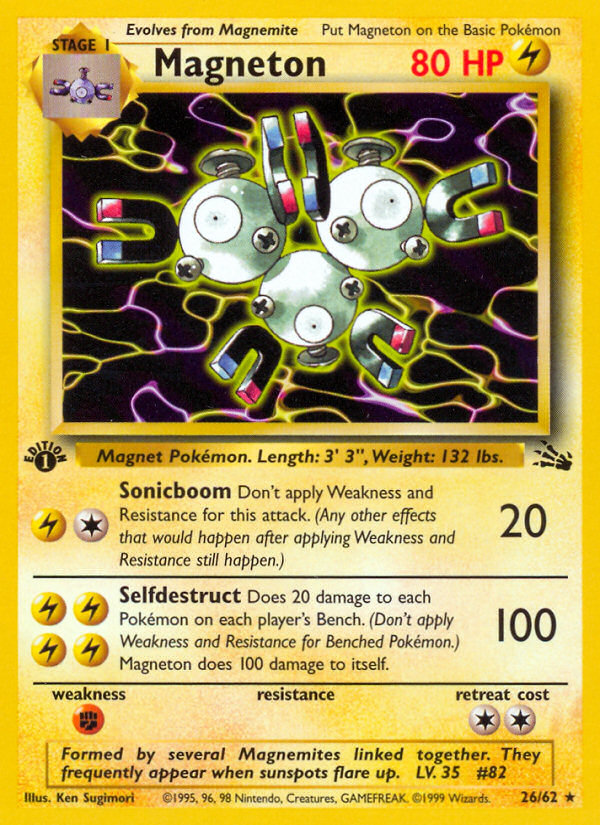 Magneton (26/62) [Fossil 1st Edition] | Gear Gaming Bentonville