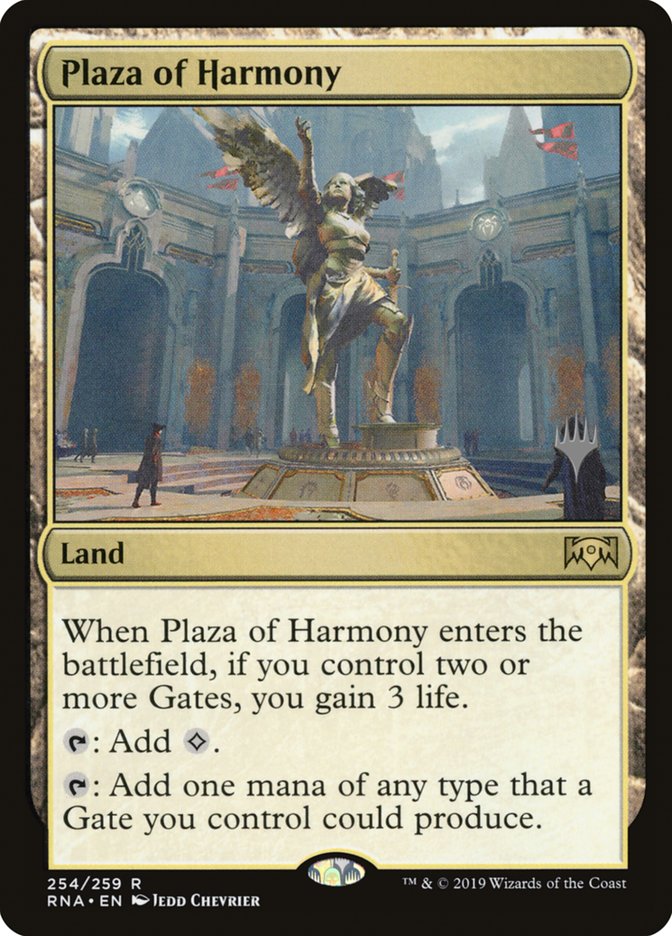 Plaza of Harmony (Promo Pack) [Ravnica Allegiance Promos] | Gear Gaming Bentonville