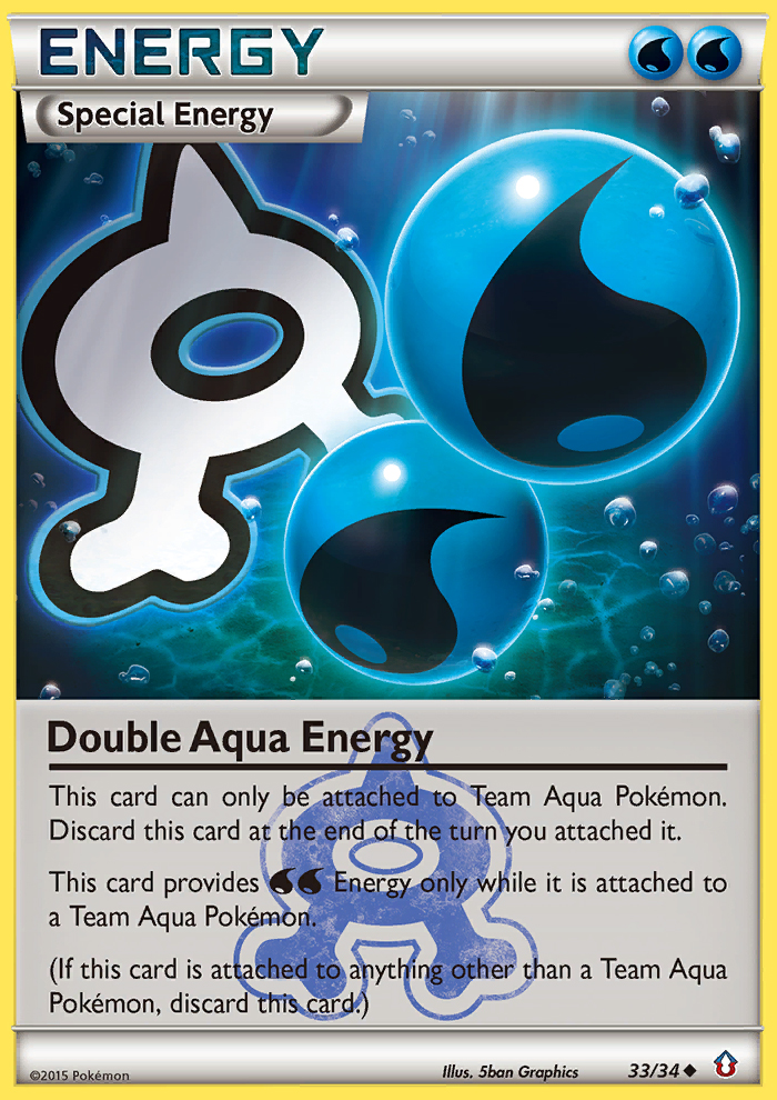 Double Aqua Energy (33/34) [XY: Double Crisis] | Gear Gaming Bentonville