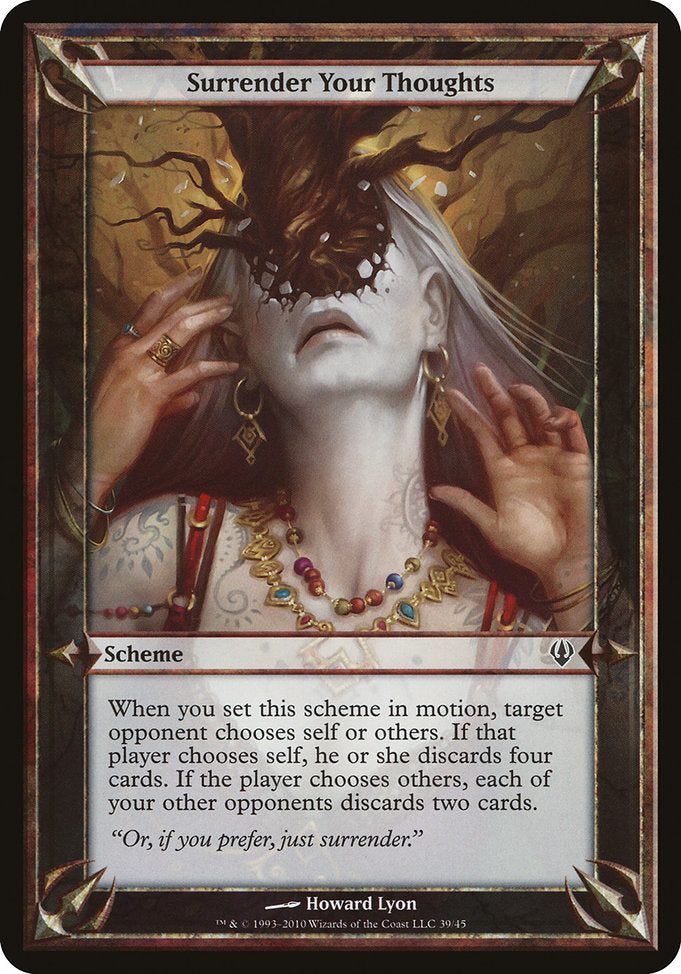 Surrender Your Thoughts (Archenemy) [Oversize Cards] | Gear Gaming Bentonville