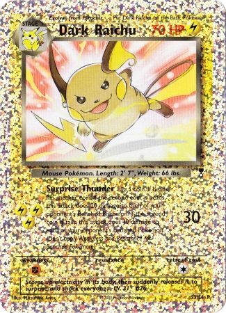 Dark Raichu (S3/S4) [Box Topper] | Gear Gaming Bentonville