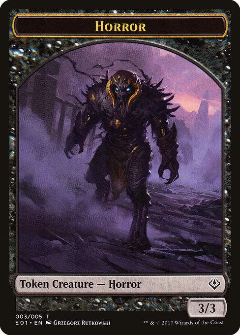 Horror // Zombie Double-sided Token [Archenemy: Nicol Bolas] | Gear Gaming Bentonville