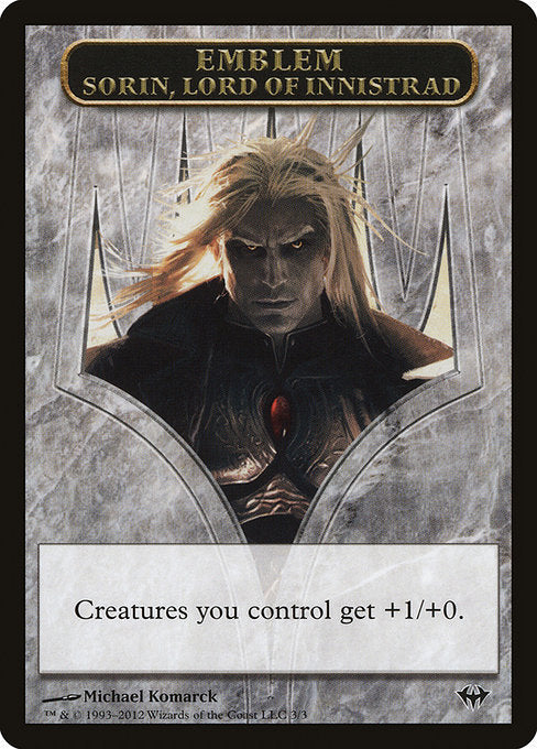 Emblem - Sorin, Lord of Innistrad [Dark Ascension] | Gear Gaming Bentonville