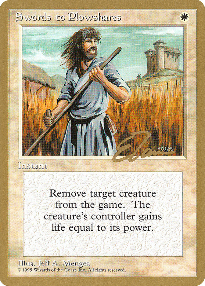 Swords to Plowshares (Eric Tam) [Pro Tour Collector Set] | Gear Gaming Bentonville