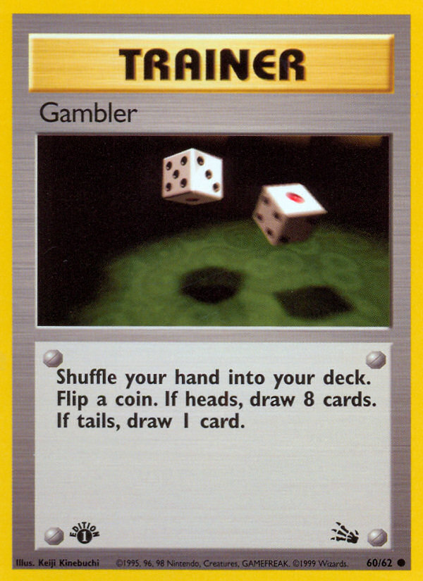 Gambler (60/62) [Fossil 1st Edition] | Gear Gaming Bentonville