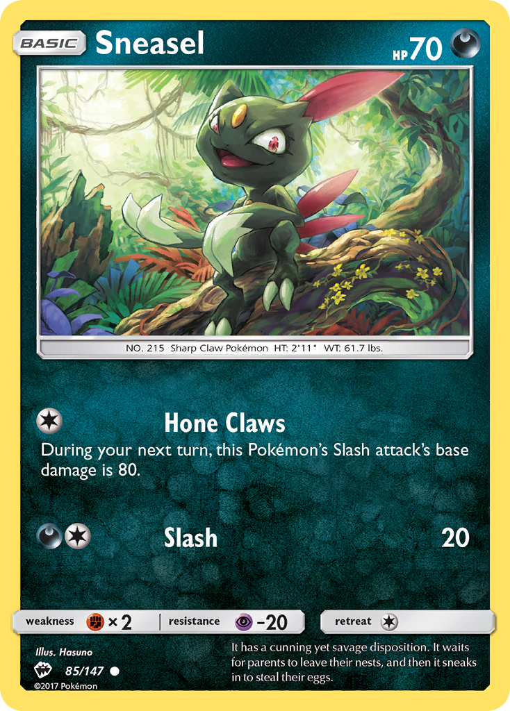 Sneasel (85/147) [Sun & Moon: Burning Shadows] | Gear Gaming Bentonville