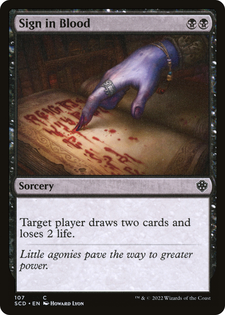 Sign in Blood [Starter Commander Decks] | Gear Gaming Bentonville