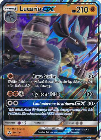 Lucario GX (SM100) (Jumbo Card) [Sun & Moon: Black Star Promos] | Gear Gaming Bentonville