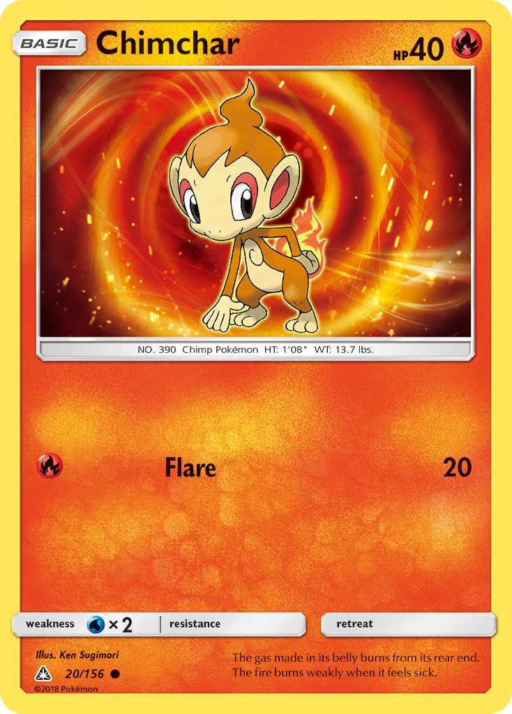 Chimchar (20/156) [Sun & Moon: Ultra Prism] | Gear Gaming Bentonville